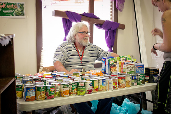 Food bank at Hope Outreach Ministries 2015